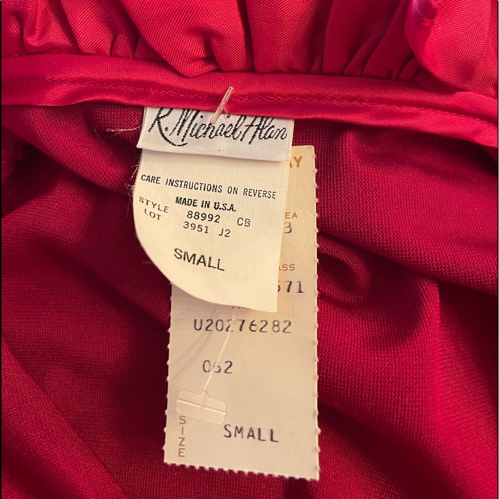 Vintage R. Michael Alan Berry Red Robe - Picture 7 of 10